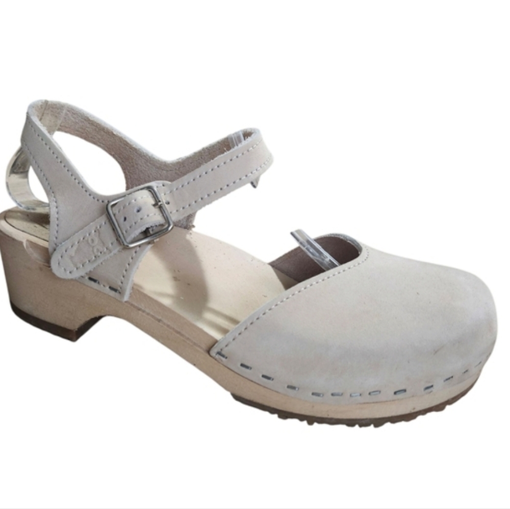 Sandgren's Saragasso Sand Nubuck Made In Sweden Scandinavian Clogs EU 38  US 8